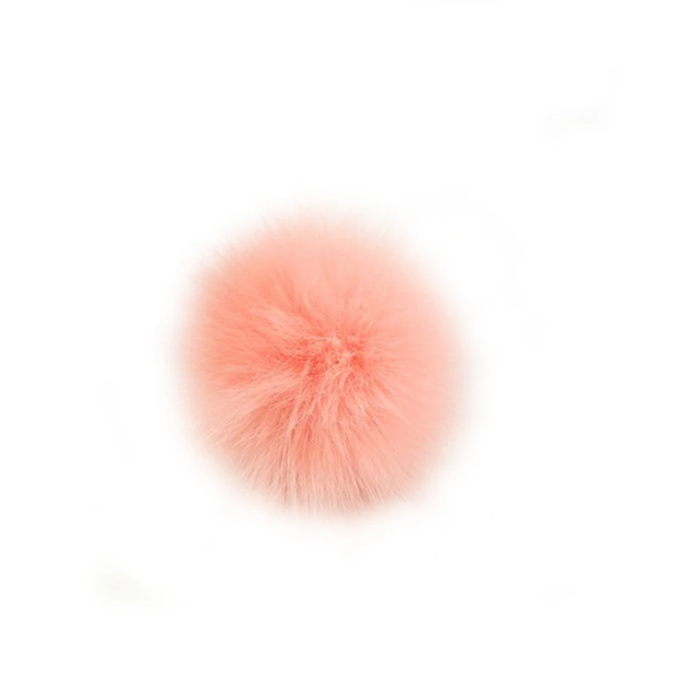 Помпон женский из натурального меха енота большой разноцветный меховой помпон