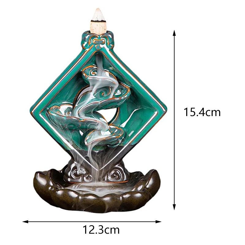 

Backflow Waterfall Smoke Incense Burner Waterfall Incense Burner Ceramic Incense Holder Home Decor Christmas Gift
