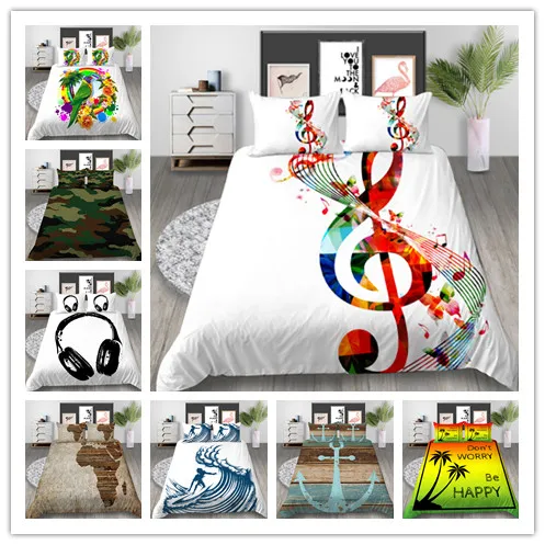 

3D Digital Printing Bedding Sets Flowers and Birds and Featured music symbol Duvet Cover vacation and holiday gifts