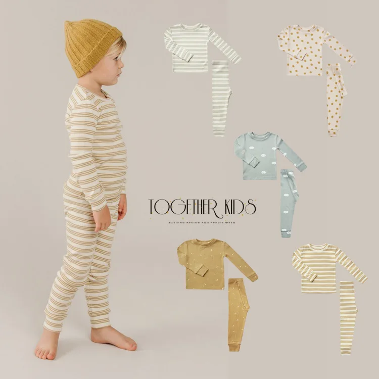 

RC with 21 autumn and winter children's home clothes pajamas baby underwear set cotton boys and girls air conditioning suit