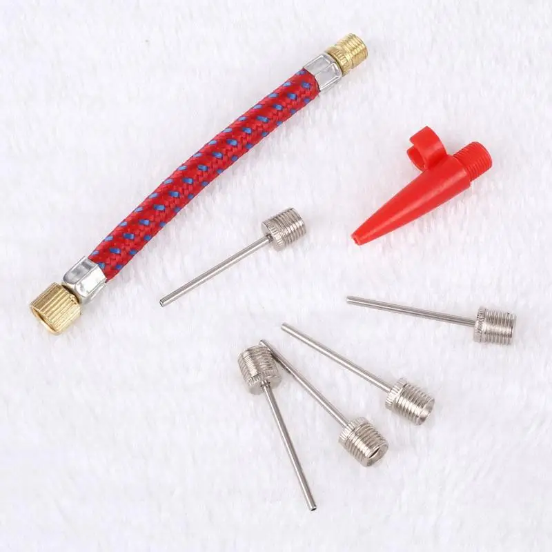 Bike Pump 7Pcs Needle Valve Connector Foot Ball Airbed Bicycle Tyre Adapter Kit | Спорт и развлечения