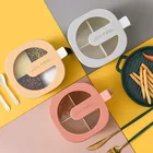 Коробка для приправ 4 в 1, визуализация, кухонные принадлежности с ложкой, еда, зерна, соль, для дома, с несколькими отделениями