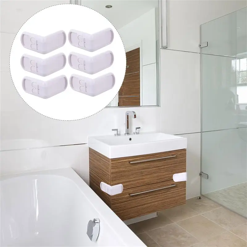 

10pcs Right Angle Closet Lock Safety Lock Cabinet Latch Lock Guard Fridge Lock for Kids