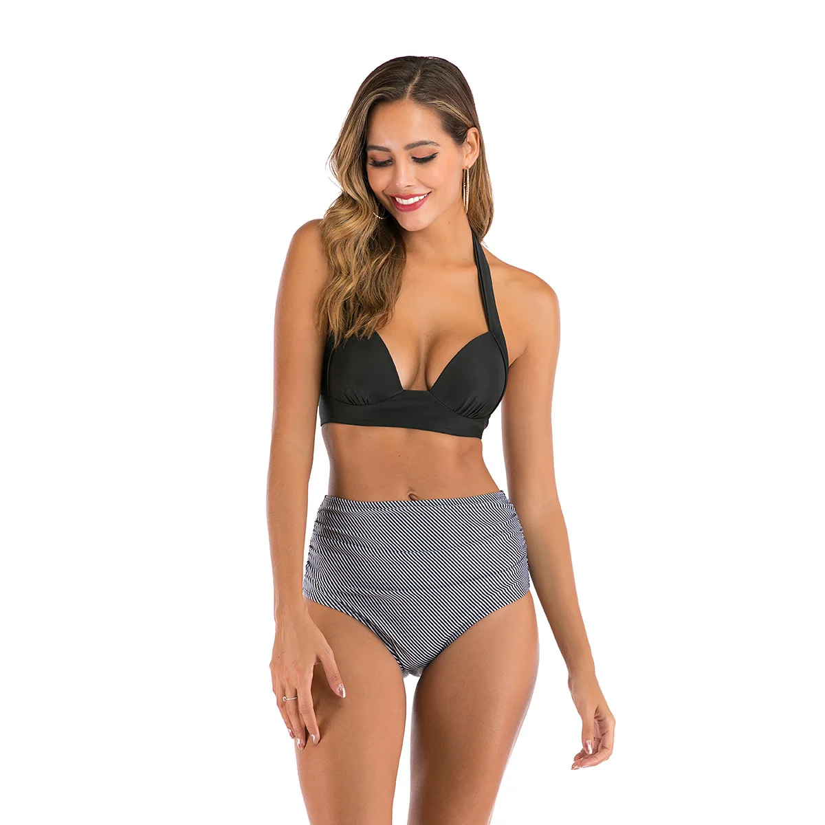 Купальник женский бикини с высокой талией |