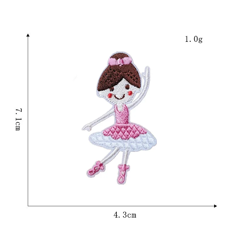 Термоклейкая нашивка с мультяшными персонажами тканевые наклейки балетка