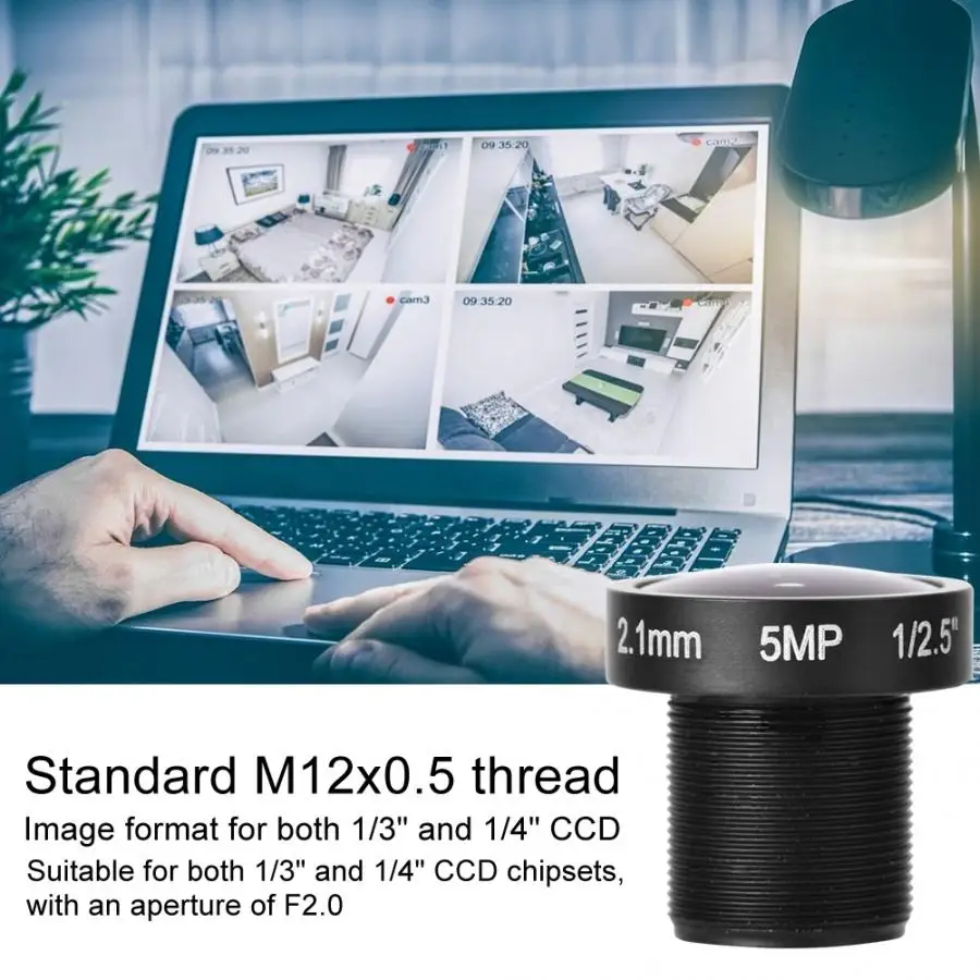 Широкоугольный объектив для камеры видеонаблюдения 2 1 мм 150 градусов Новая плата