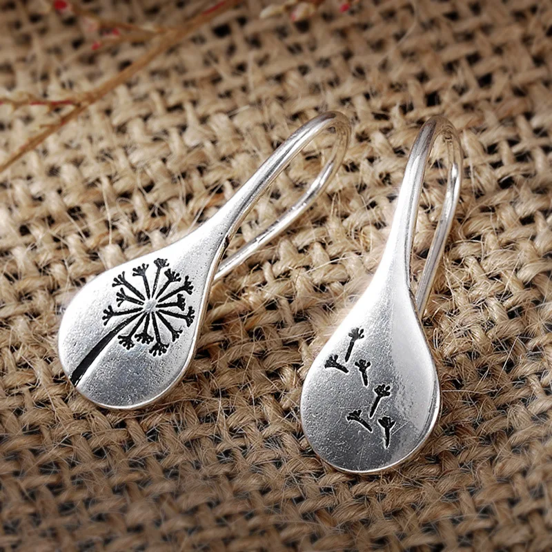 

2 Styles Simple Dandelion Stud Drop Earrings For Women Wedding Engagement Jewelry Statement Earrings Accessories Gift