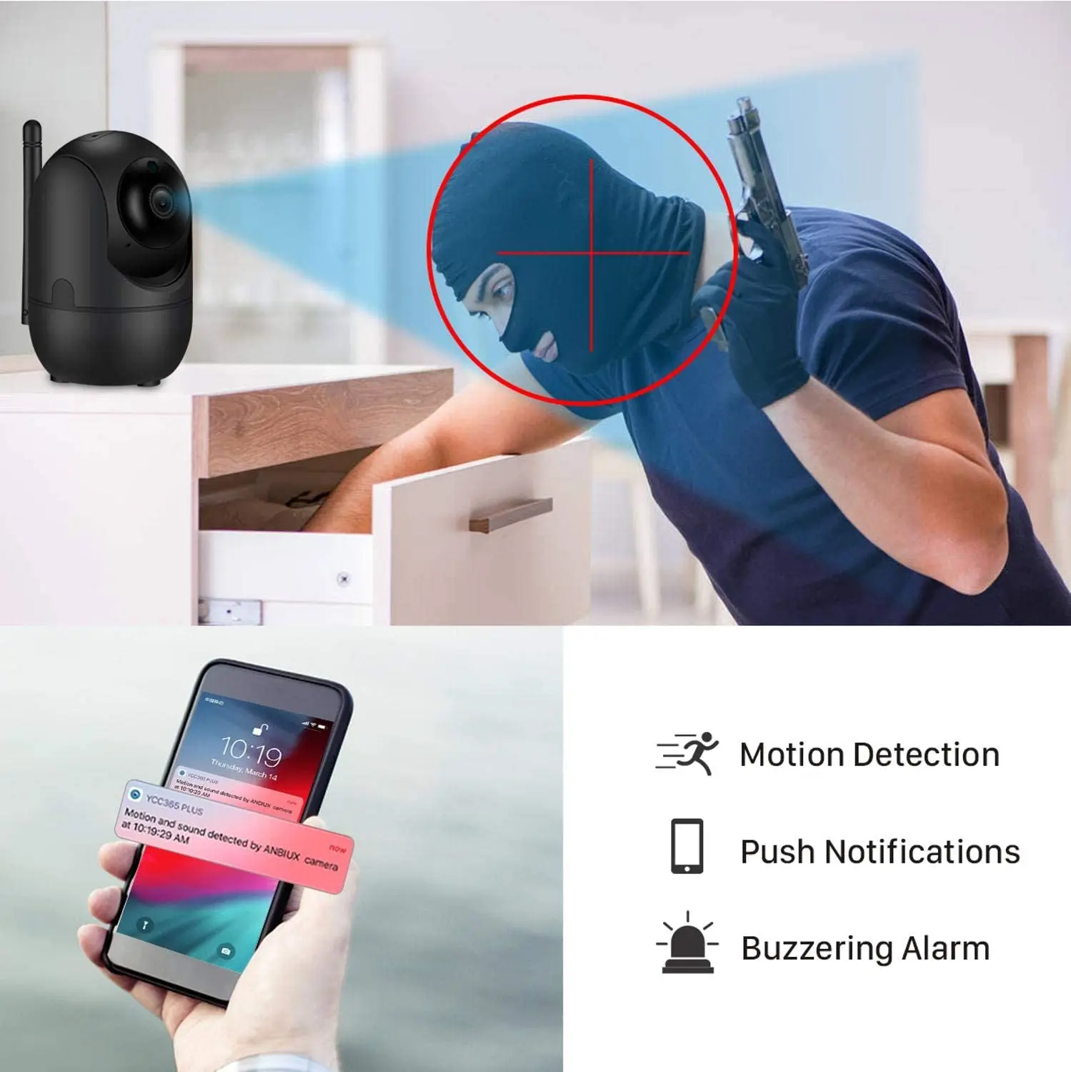 

Yilot Mini PTZ Camera 1080p Indoor AI-Powered IP Camera Smart Security Home Video Surveillance System Human Motion Detection Cam