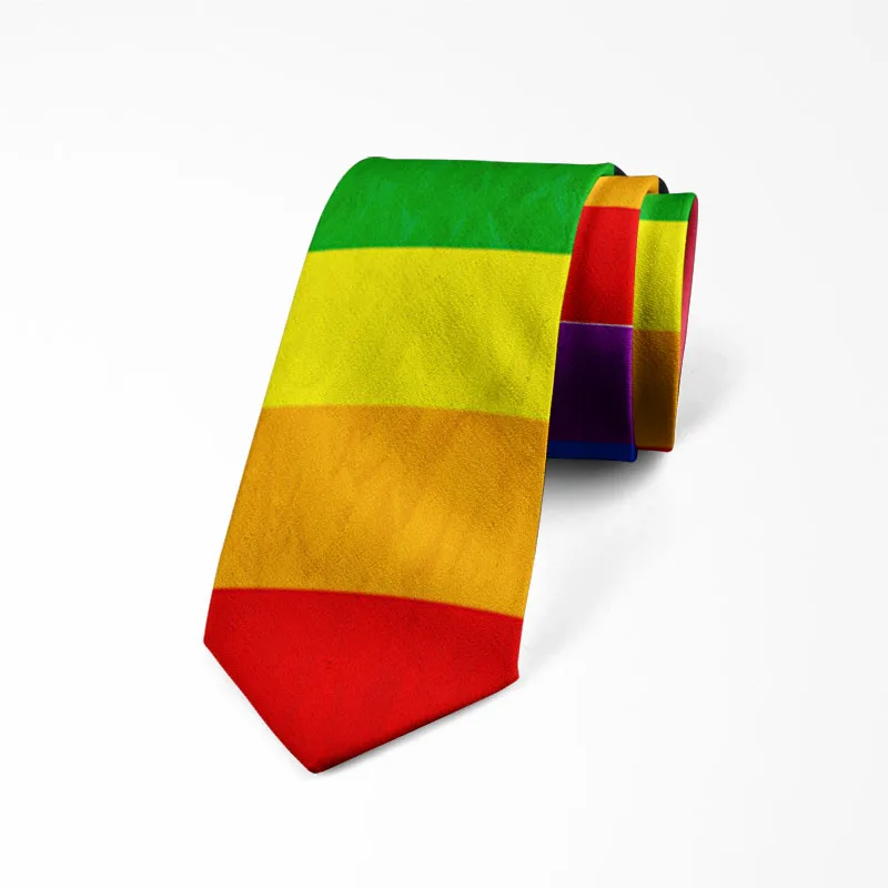 Галстук мужской разноцветный с 3d принтом | Аксессуары для одежды