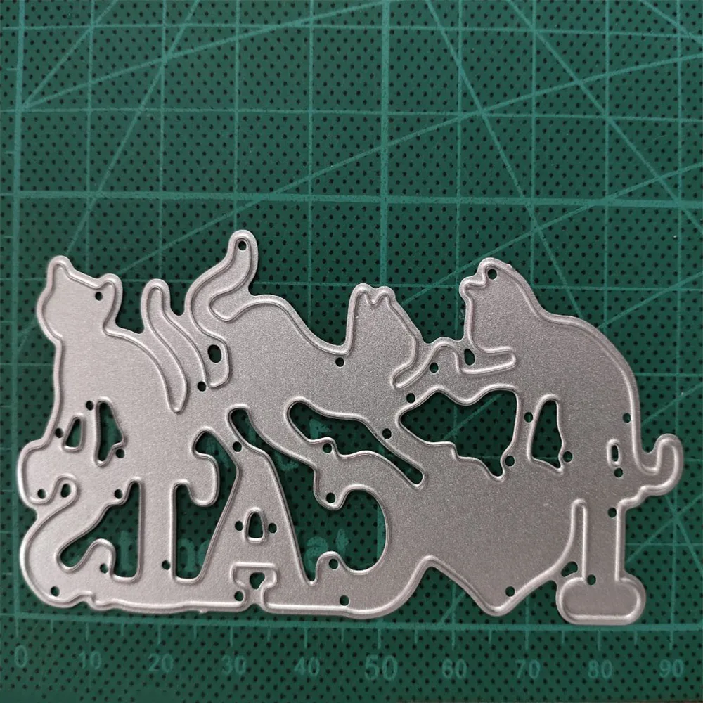 

heart cats Metal Cutting Dies Stencil for DIY Scrapbooking album Decorative Embossing Craft Dies Cut Paper Cards Tool