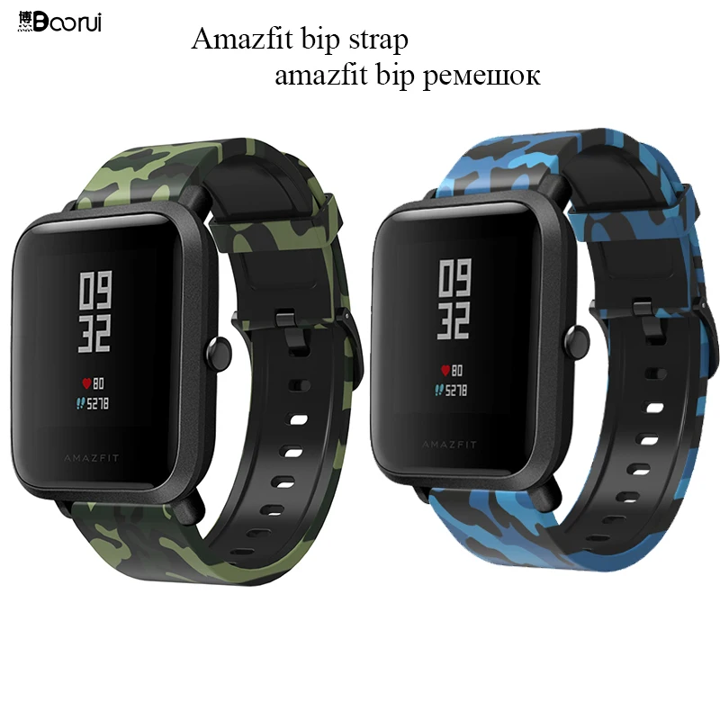 BOORUI Amazfit ремешок Bip и amazfit bip чехол correa протектор Силиконовый 20 мм с модными