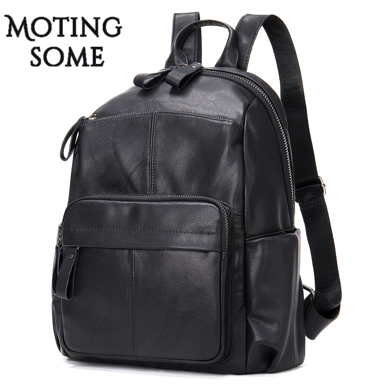 

Genuine Leather Backpack Women Anti-theft Design Bag Causal Simple Style 100% Cowhide Black School Bags for Girl Knapsack 2021