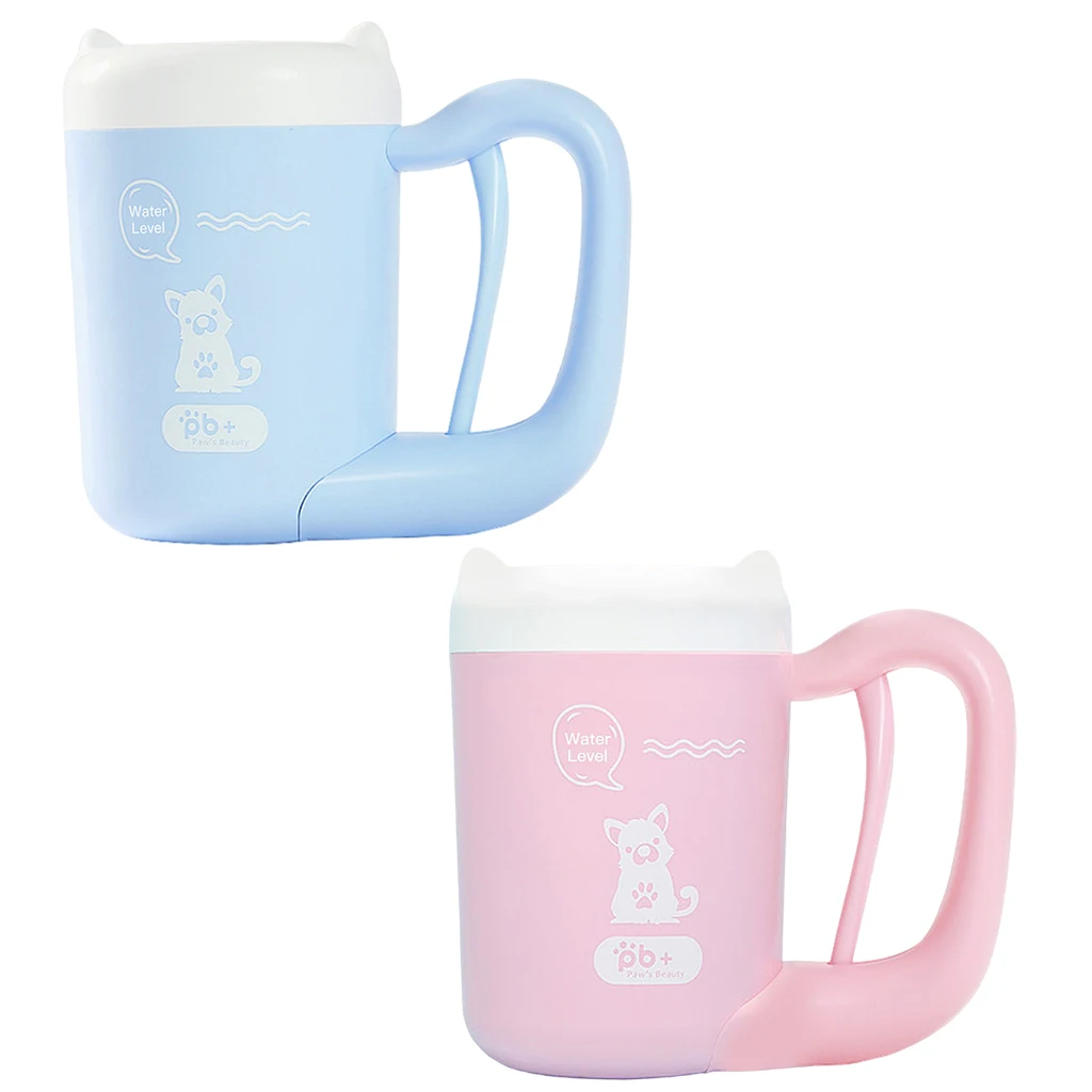 

Portable Pet Puppy Dog Foot Washing Cup w/Handle Control for Muddy Paw