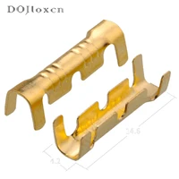 50100200500 pcs dj453 double u shaped parallel terminal tab cold inserts connectors small teeth fascia terminal 0 5 1 5mm2
