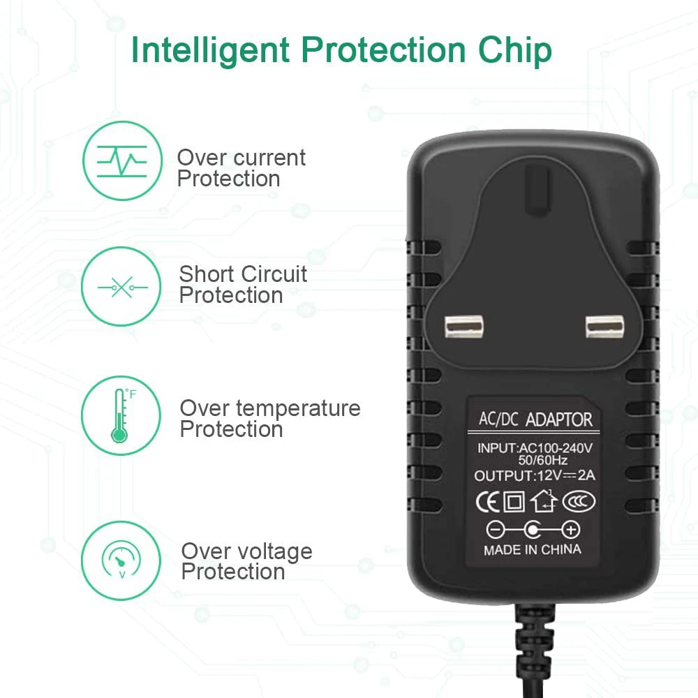 Штепсельная Вилка британского стандарта 5V 1A AC/DC Питание адаптер Зарядное