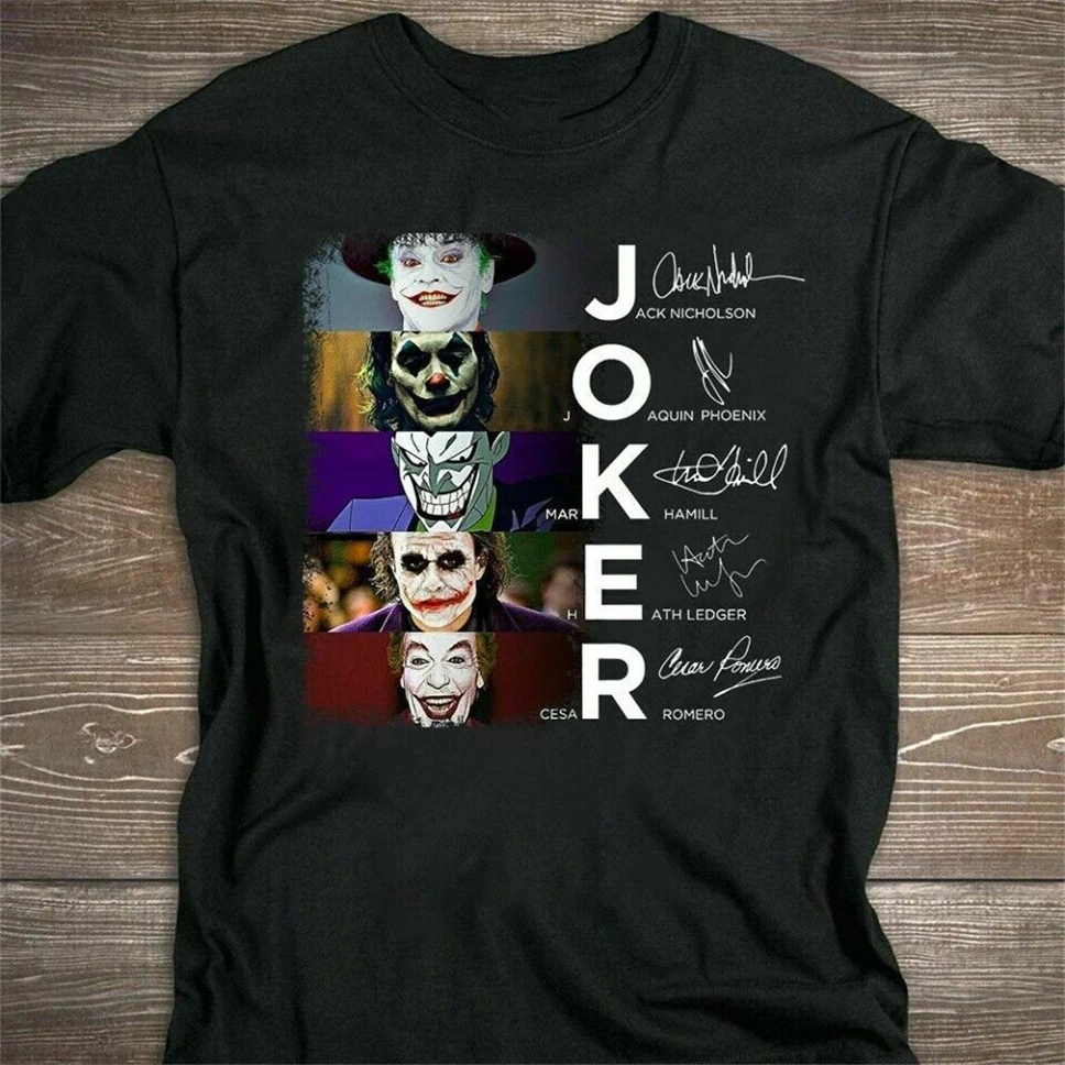 Новая футболка Joker Joaquin Phoenix 2019 вдохновленная фильмами с изображением Джека Марка