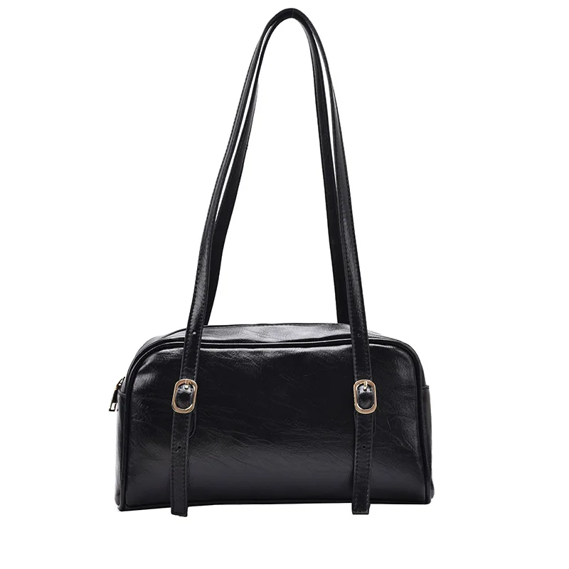 

High Quality PU Leather Crossbody Bags for Women 2021 Spring Shoulder Bag Solid Color Black Purses and Handbags Luxury Designer