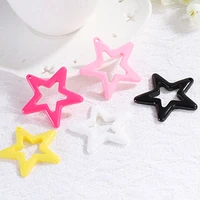 5pcs diy earring pendant flatback resin star charms jewelry necklace pendant for earrings diy keychain parts