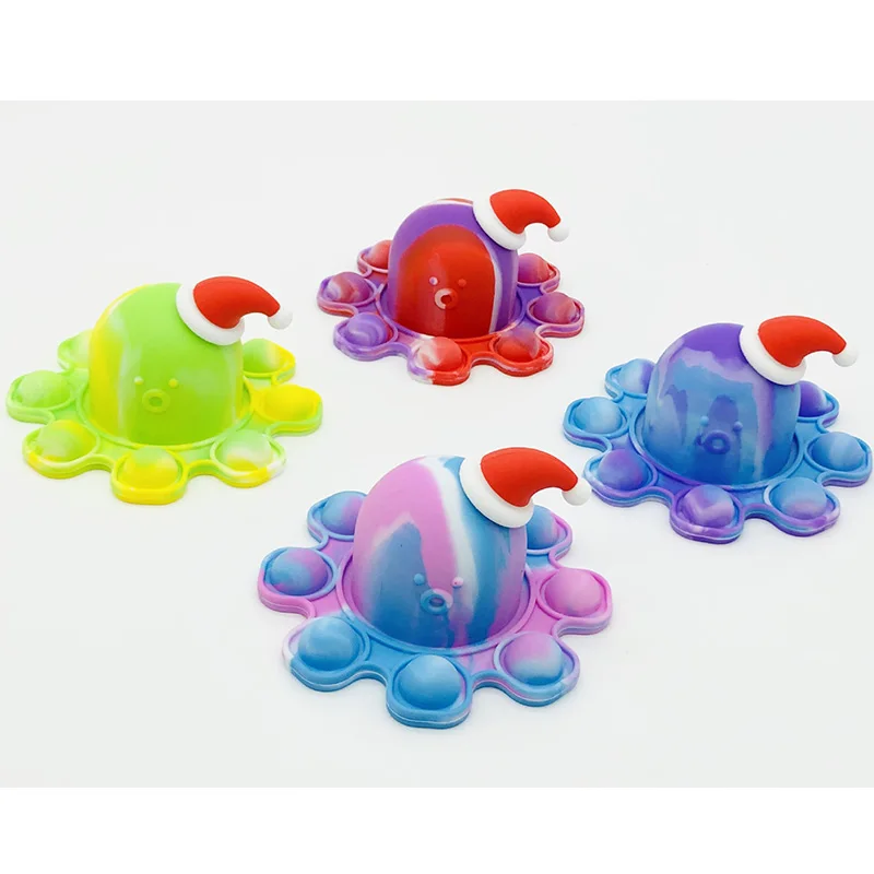 

Пузырьки-пузырьки, популярные сенсорные игрушки, краска для галстука, Рождественский осьминог, антистресс, кулон, детская игра, аутизм нужд...