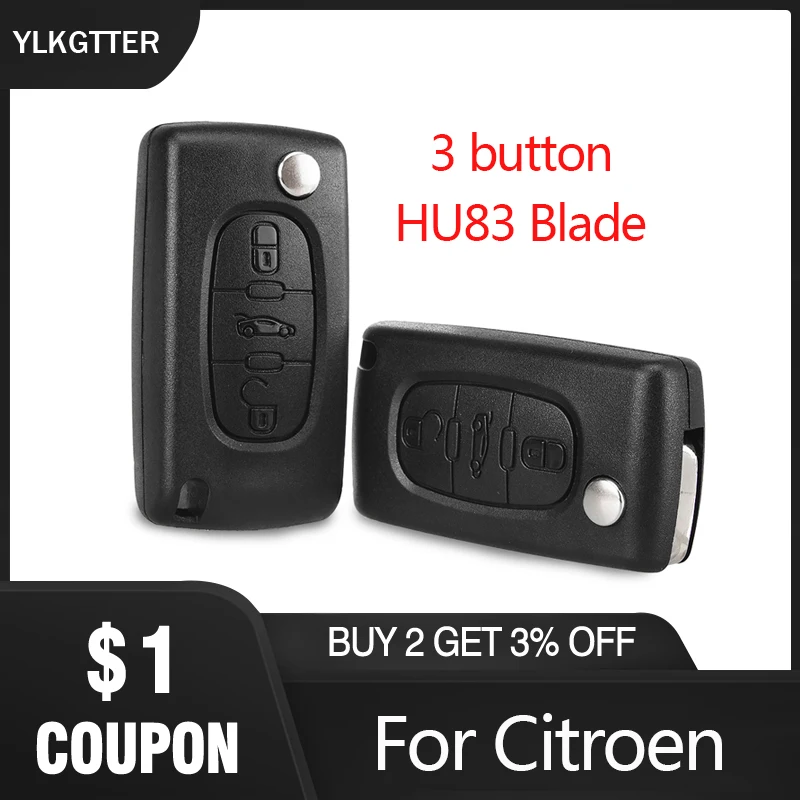 YLKGTTER чехол для автомобильного ключа с дистанционным управлением Citroen C2 C3 C4 C5 C6 C8 3