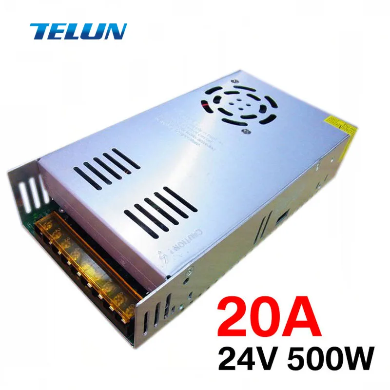DC24V 500 Вт 20A AC220V или 110В до 24В DC Регулируемый трансформатор Импульсный источник