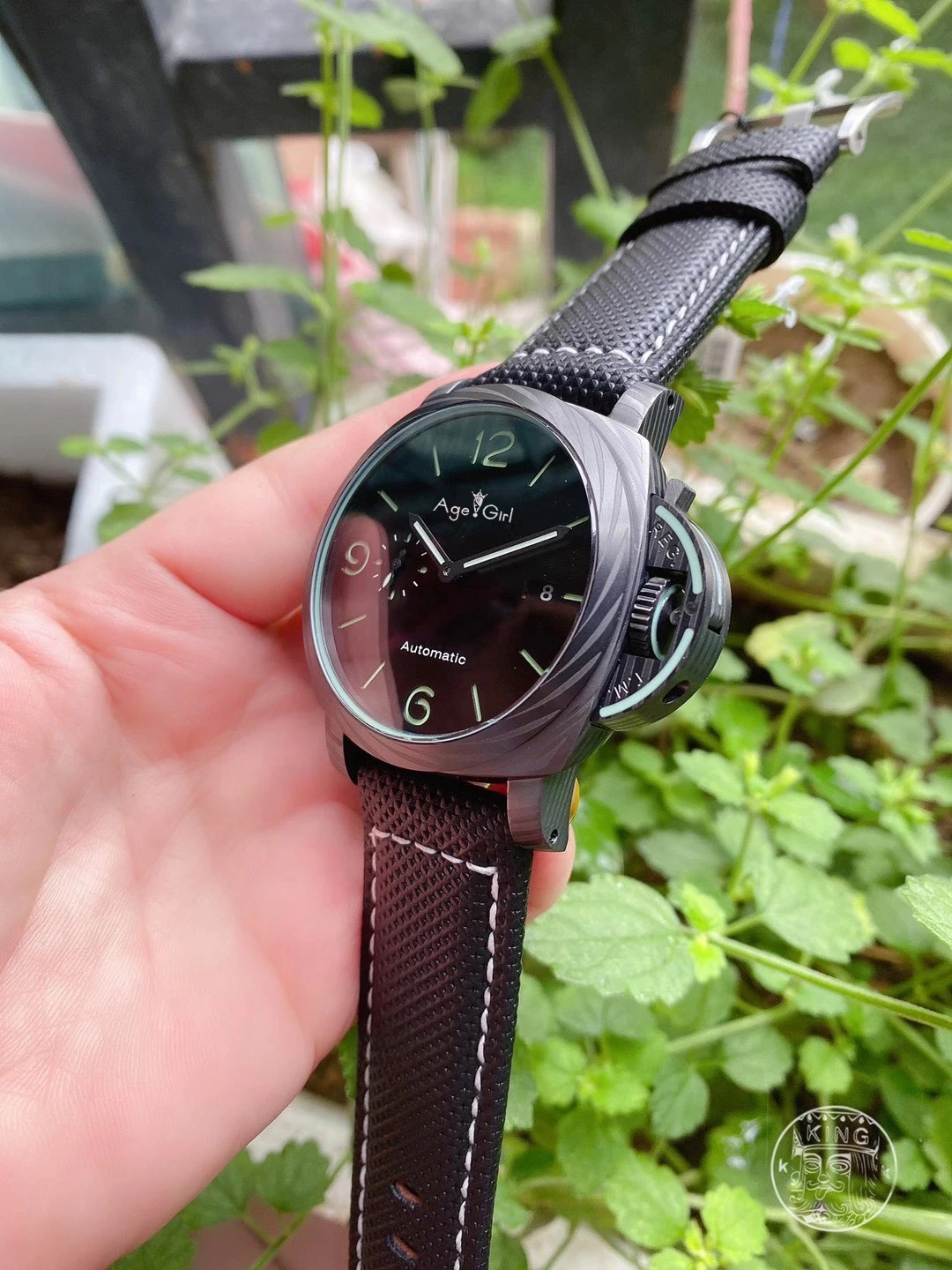 Часы Мужские автоматические механические из углеродного волокна титана черного