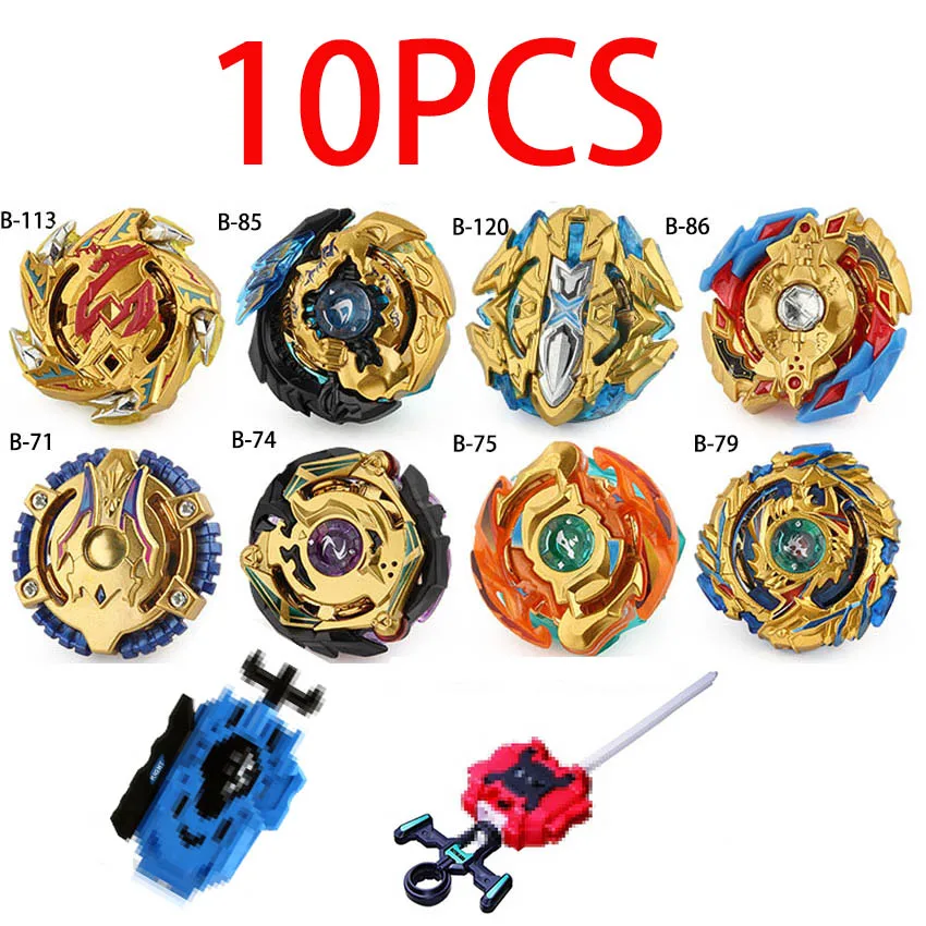 10pcs Beyblade лопающиеся игрушки бейблейд, Арена хранения коробка пусковая Toupie Металл Fusion Бог игрушка волчок подарки для мальчиков - Цвет: 10pcs