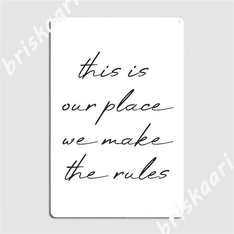 

Наше место, наши правила, металлический знак, украшение для вечерние ринки, гаража, украшение для вечевечерние НКИ, жестяной знак, плакат