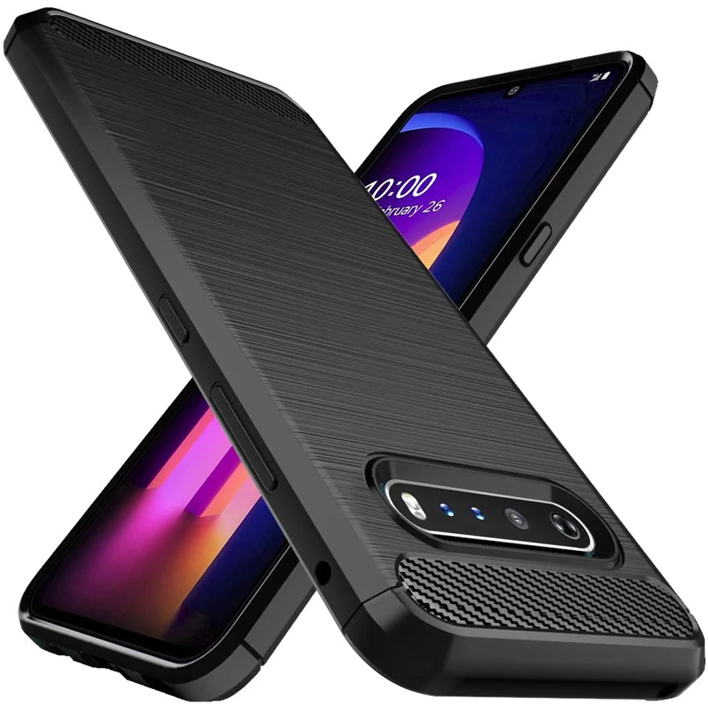 Прочный мягкий чехол из углеродного волокна для G8s G8 G7 G6 V30 V40/V50/V60 ThinQ K30 K40 K50 Q6 Q7 Q60 W10