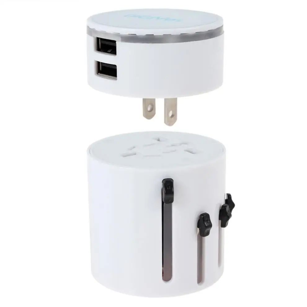 Универсальное зарядное устройство DiGiYes All in One с двумя USB разъемами для США ЕС