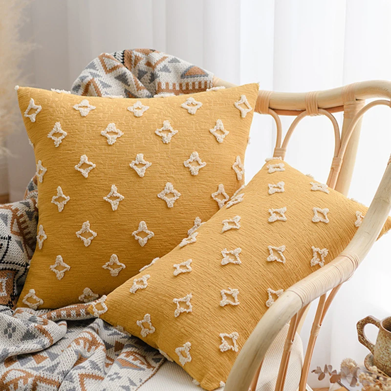

1PC Cozy Soft Pillowcase Cotton Pillow Covers Decorative Office Car Seat Chair Bed Sofa Cushion Covers 45x45/30x50/50x50 cm