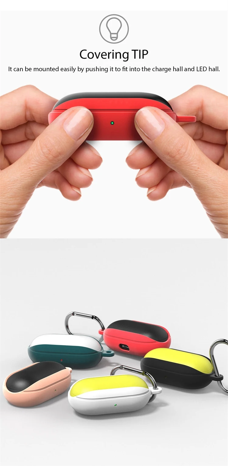 Симпатичный чехол гибкий устойчивый к царапинам ударопрочный для samsung Galaxy Buds защитный чехол Аксессуары для кожи для samsung