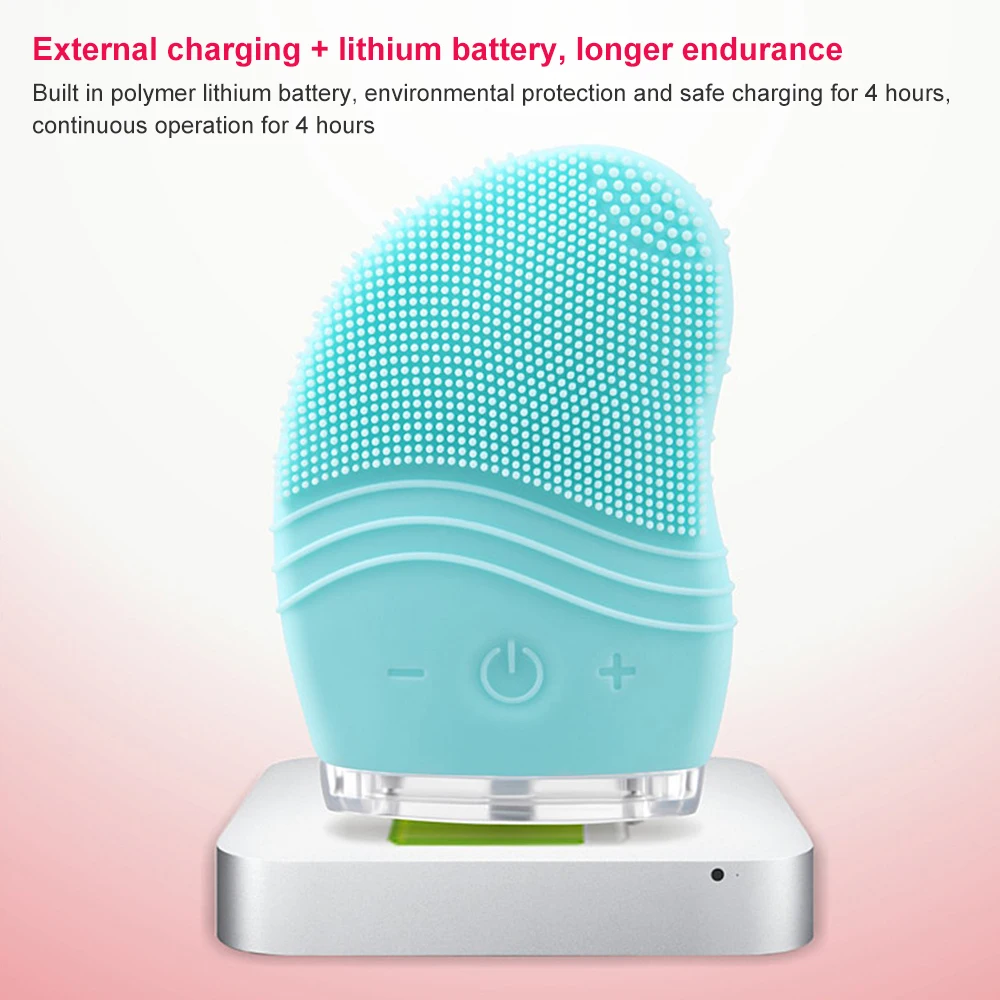 USB щетка для очищения лица электрическая силиконовая мини звуковая очищающее