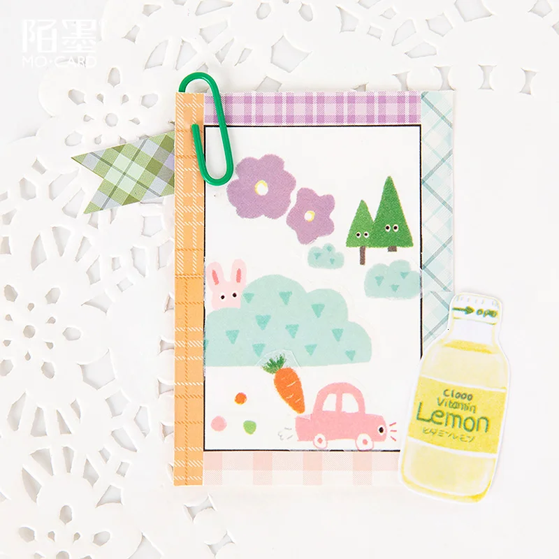 

45/46pcs Forest Picnic Series Colorful Kawaii Stickers Sticker combination series Decorates Material Scrapbooking Stationery