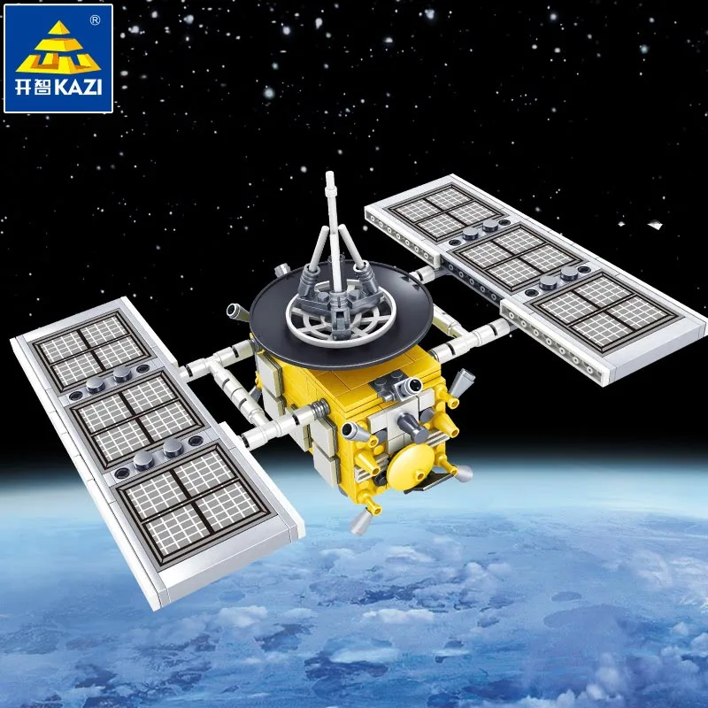 

City blocks Aerospace series satellite Space exploration Architecture Building Blocks Set Assemble kits diy Educational Gifts