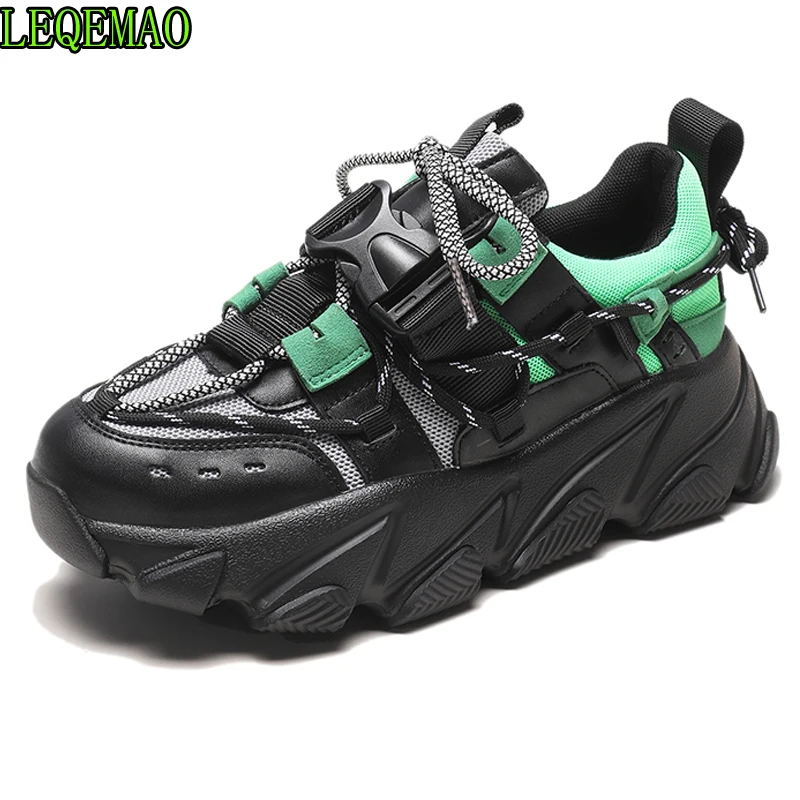 Женская обувь повседневные кроссовки на массивном каблуке Роскошная женская