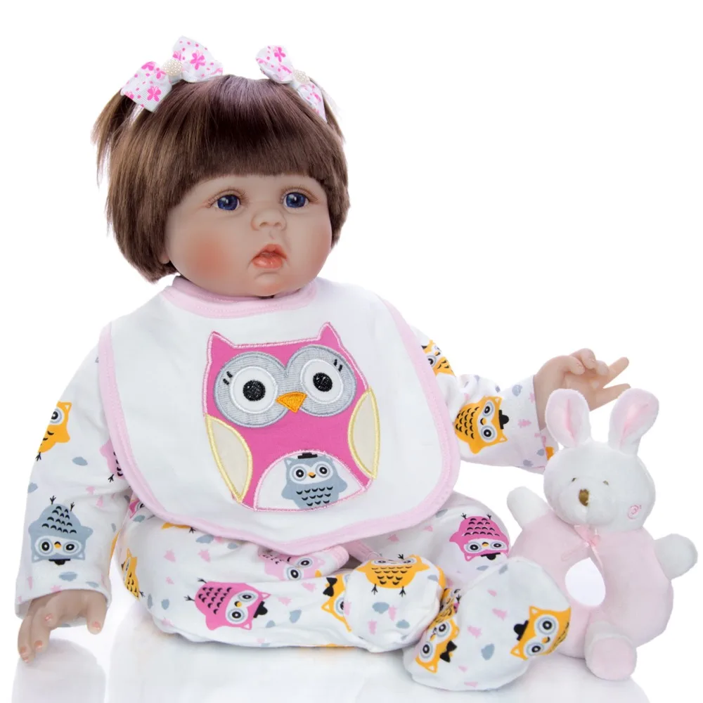 

Baby doll toys 55cm soft silicone bebe reborn realistic girl toddler alive doll playmate bonecas gift