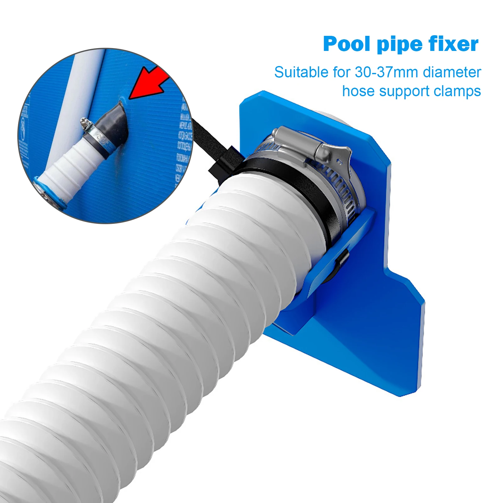 

30-37mm Pool Pipe Holder with Straps and Tape Anti-Kink Anti-Tear Anti-Strain Hardware Accessories Hose Support Brackets