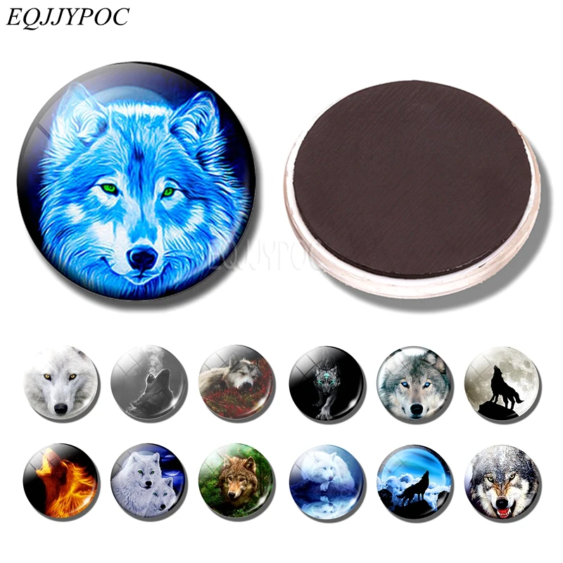 Wolf fridge magnet animal decorative refrigerator magnets Sticky notes message board punk Home Decoration Wall Decor Accessories | Дом и сад