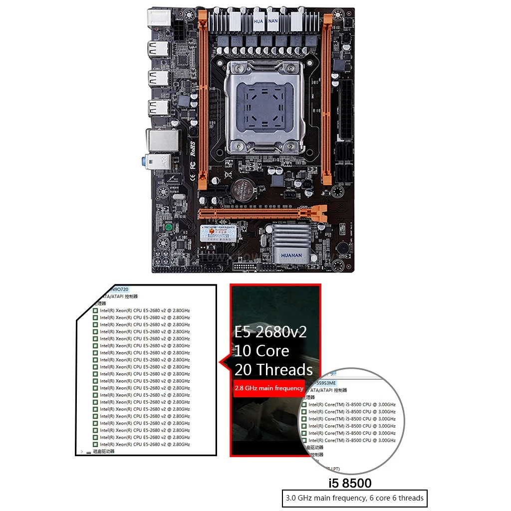 Huananzhi X79 4M материнская плата LGA 2011 USB2.0 SATA2 поддержка REG ECC памяти и процессор Xeon E5 Au27 19 Прямая поставка
