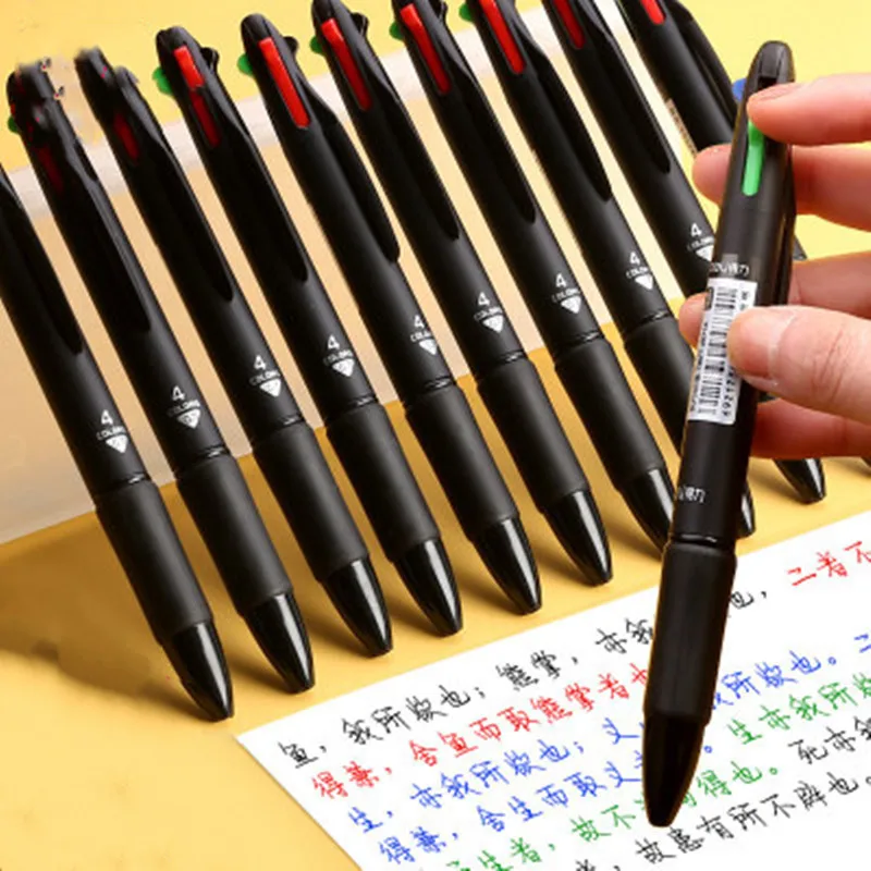 

1PCS Black Ballpoint Pen Colorful Pen 0.7mm Red Green Blue Refill Stationery School Chancery Office Fast Shipping