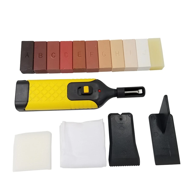 

Laminate Repairing Hand Tool Kit Wax System Floor Worktop Casing Chips Scratches Mending Woodworking Tool Set