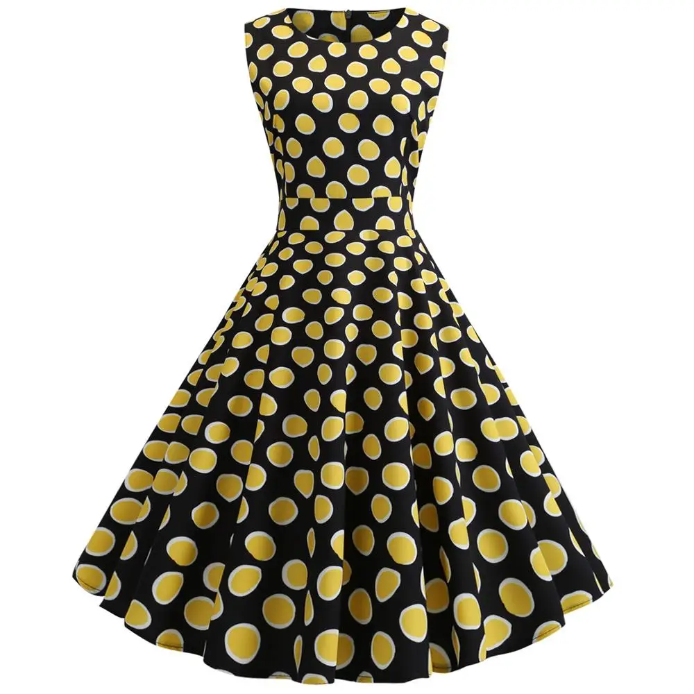 Женское элегантное официальное винтажное платье без рукавов женское желтое