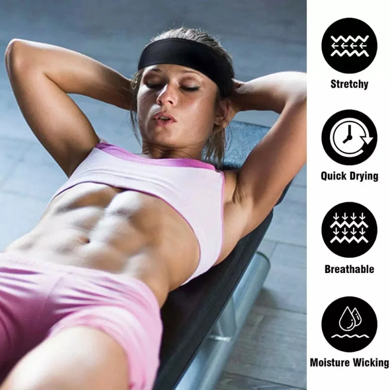 

Cute Cat Printed Sport Headbands For Women Yoga Fitness Sweat-Absorbent Breathable Hair Band Outdoor Cycling Running Headband