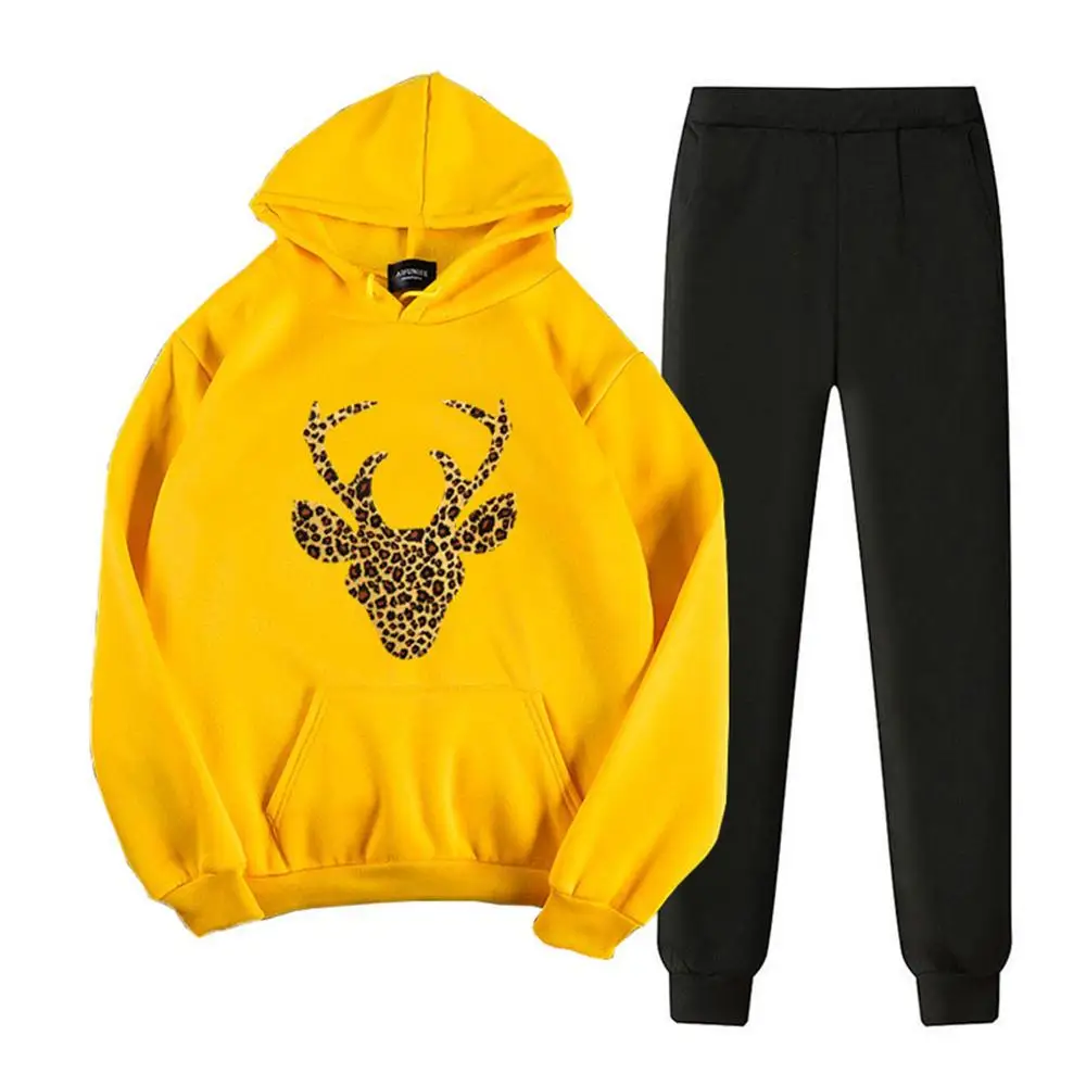 Женский Повседневный Спортивный костюм из 2 предметов толстовка с длинными