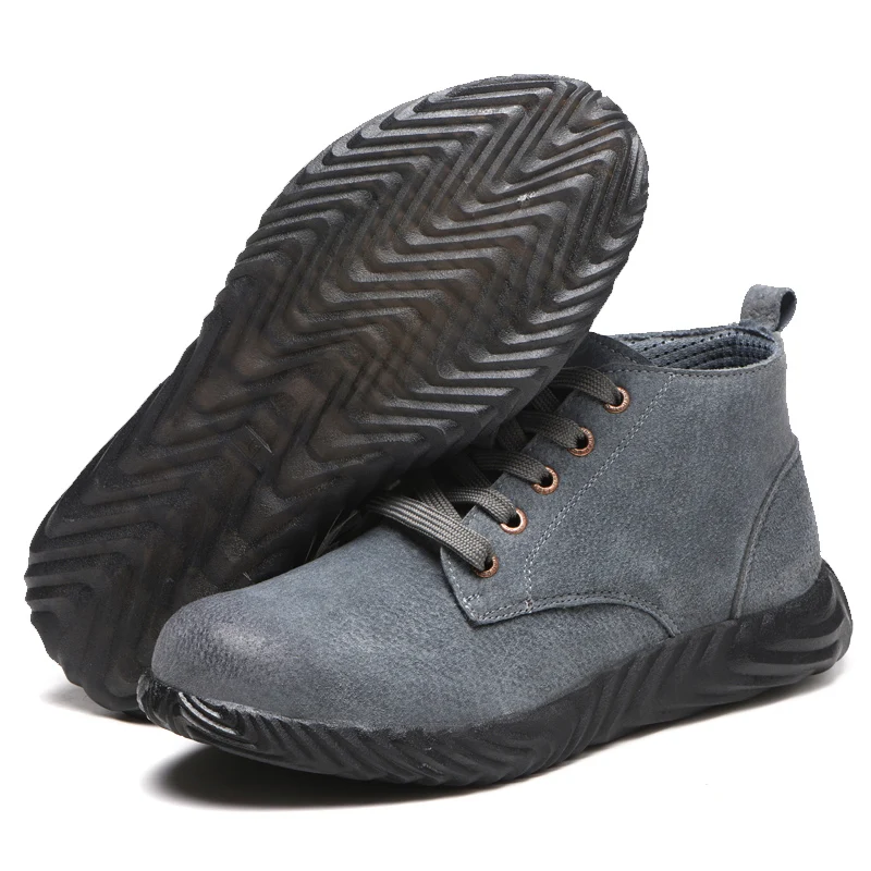 Новые популярные кожаные рабочие ботинки дышащая мягкая подошва Противоударная