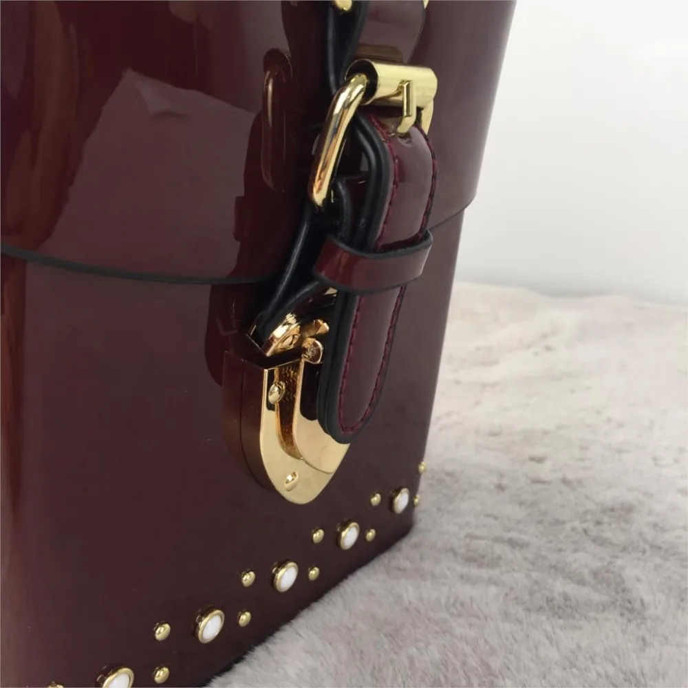 Bolsos PU Leather Crossbody Bags For Women Green rivet Shoulder Messenger Bag Lady Shopping Purses Handbags crossbody bags