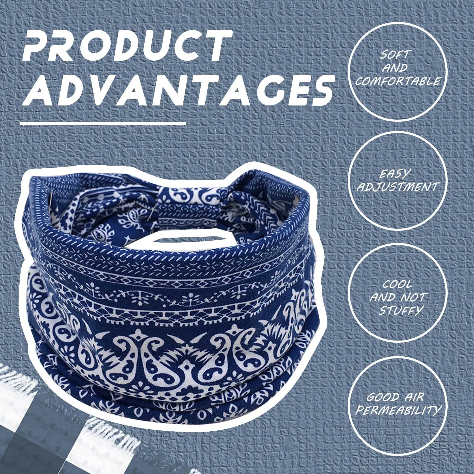 Модные женские резинки для волос Для Йоги Спортивные широкая лента в стиле Бохо