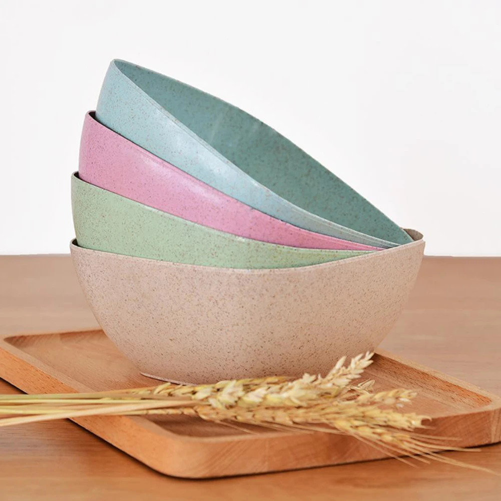 Кухонная квадратная чаша из пшеничной соломы для супа салата экологически