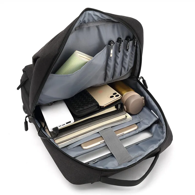 

2021 New Multifunctional Business Travel Laptop Backpack Simple Waterproof Backpack Fashion able Anti-theft School Backpack